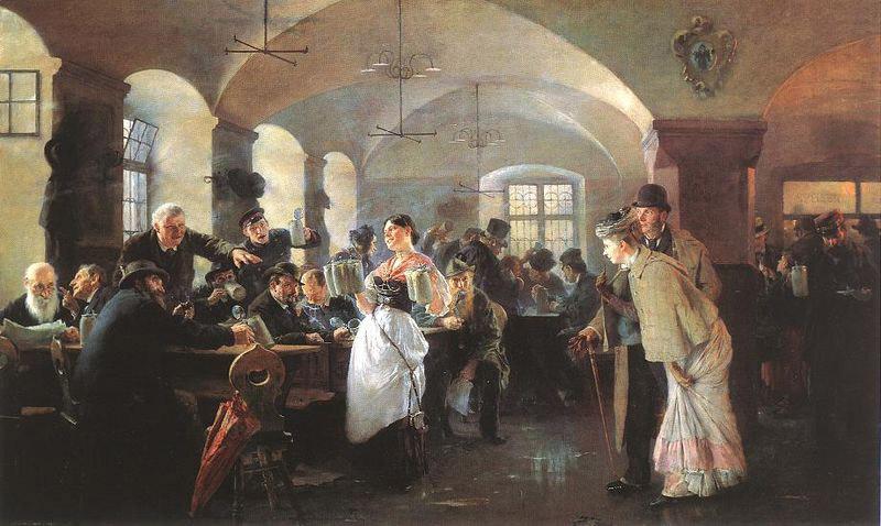 Philip Alexius de Laszlo In the Hofbrauhaus in Munich